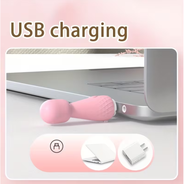 Mini Δονητής Wand Love Market 10cm Ροζ