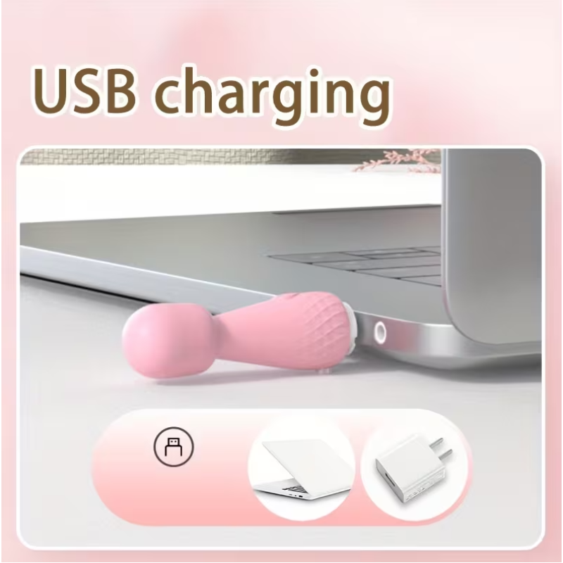 Mini Wand Vibrator Love Market 10cm Black