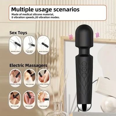 Wand Vibrator LIKETHAT 15cm Black Wand Vibrator LIKETHAT 15cm Black