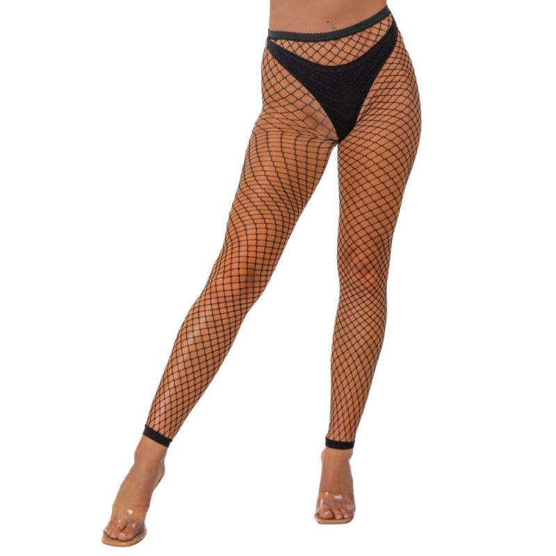 Lace Διχτυωτό Καλσόν Lace Industrial Net Footless Μαύρο Καλσόν
