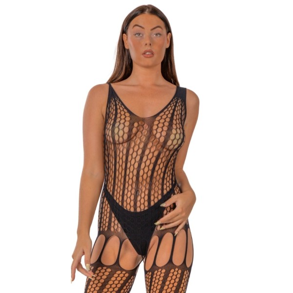 Ολόσωμο Καλσόν με Ζαρτιέρες Lace Μαύρο