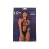 Lace Διχτυωτό Κορμάκι Strappy Halter Teddy Lace Μαύρο Κορμάκια