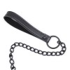 Latetobed Leather Collar with Leash Latetobed Black Collars