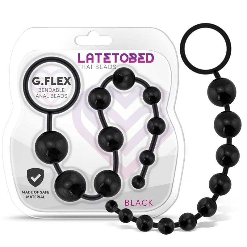 Latetobed Anal Beads Latetobed G.Flex Black Anal Balls