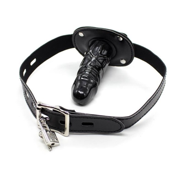 Ball Gag with Penis Latetobed Black