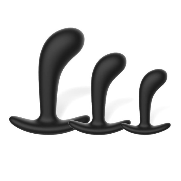 Σετ Διεγέρτες Προστάτη Latetobed P-Spot Trainer 3τεμ Μαύροι