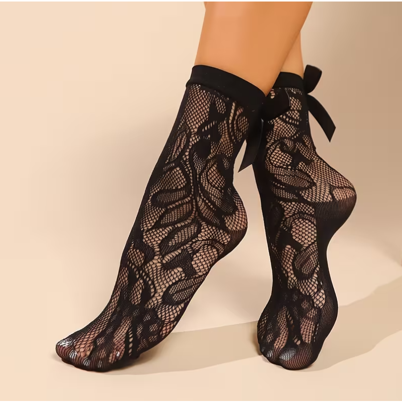 Σετ Διχτυωτές Κάλτσες Love Market 3τμχ Μαύρες