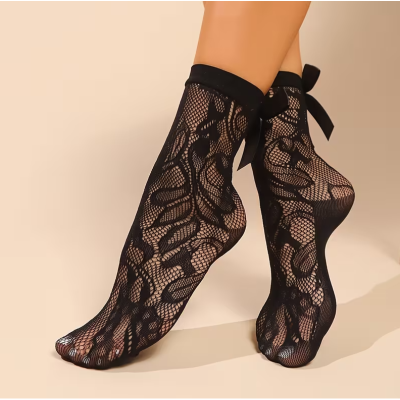 Fishnet Socks Love Market 3pcs Black