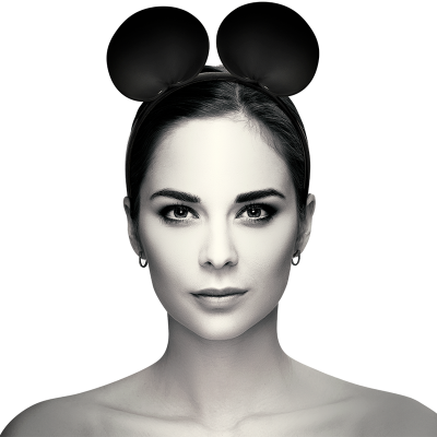 Headband With Mouse Ears Coquette Black Headband With Mouse Ears Coquette Black