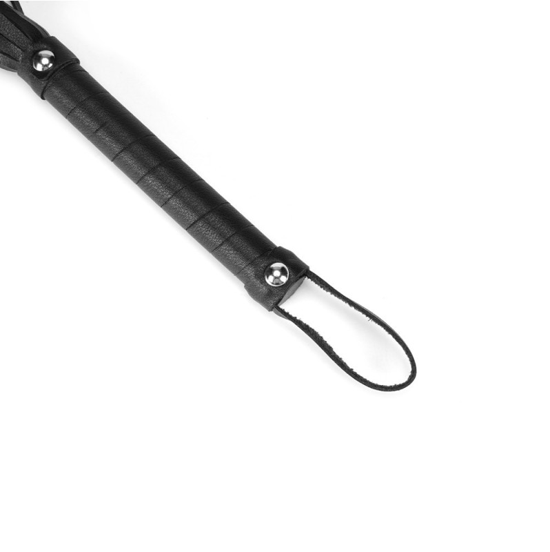 Leather Bond  Flogger Liebe Seele Black