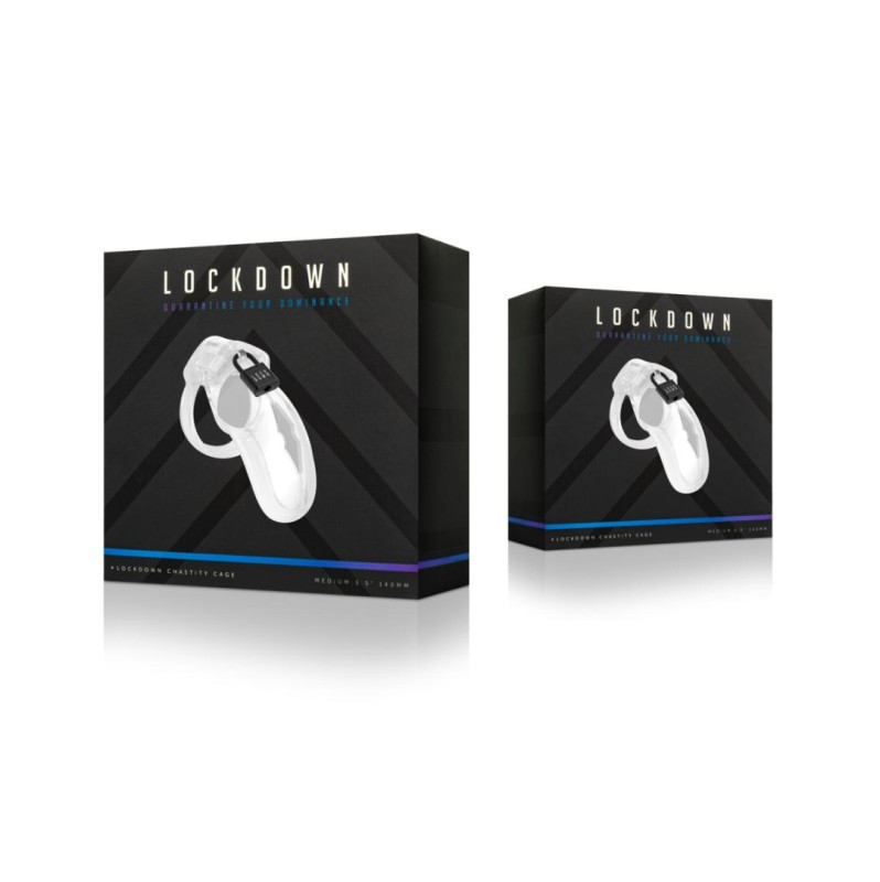 Cock Cage Lockdown Medium Clear