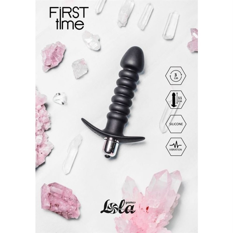 Lola Πρωκτική Σφήνα με Δόνηση Lola Twisted Μαύρη Σφήνες με δόνηση