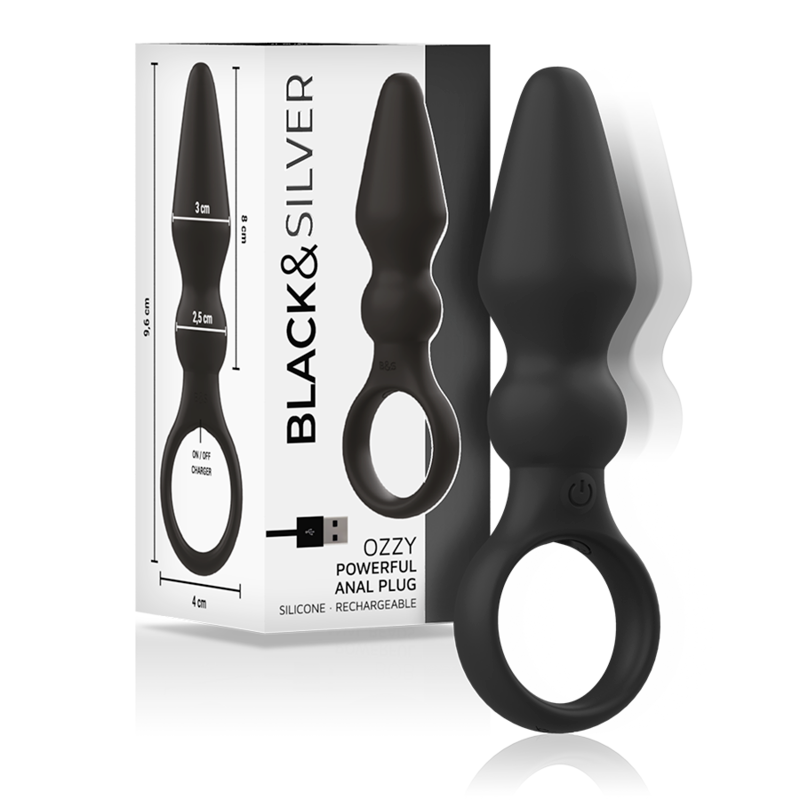 Πρωκτική Σφήνα με Δόνηση Black&Silver Ozzy Μαύρη Black&Silver Πρωκτική Σφήνα με Δόνηση Black&Silver Ozzy Μαύρη Σφήνες με δόνηση