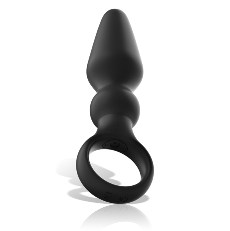 Vibrating Butt Plug Black&Silver Ozzy Black