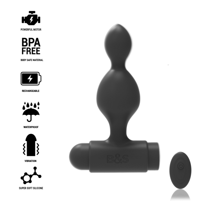 Vibrating Butt Plug Black&Silver Tucker Petir Black Vibrating Butt Plug Black&Silver Tucker Petir Black