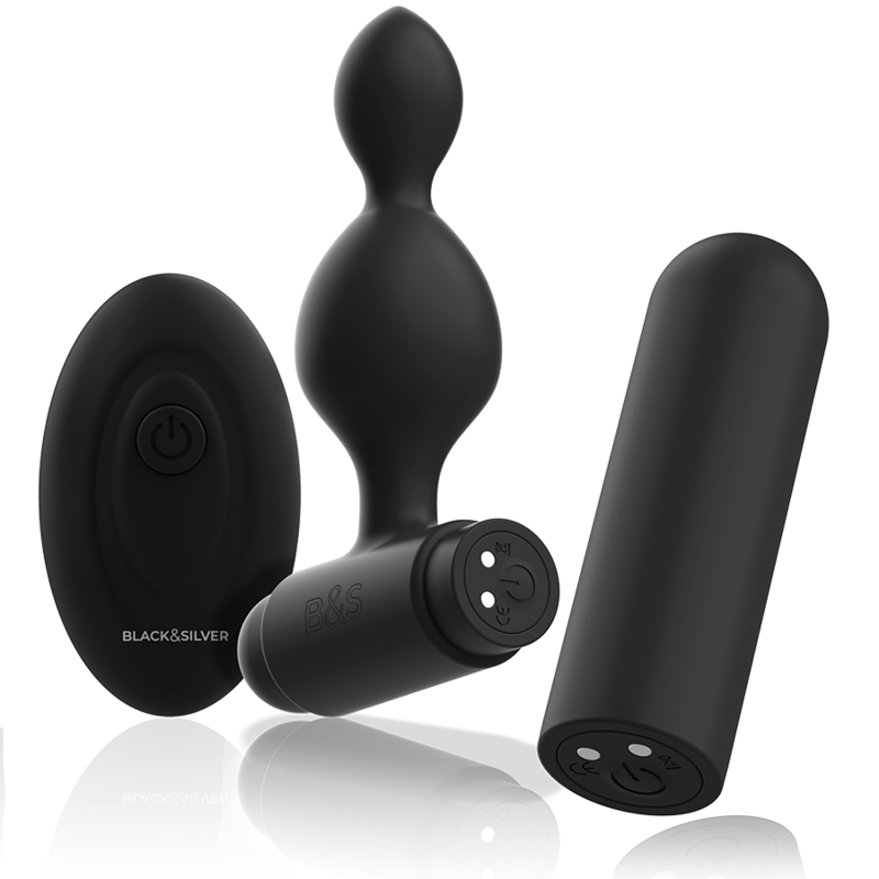Vibrating Butt Plug Black&Silver Tucker Petir Black Vibrating Butt Plug Black&Silver Tucker Petir Black