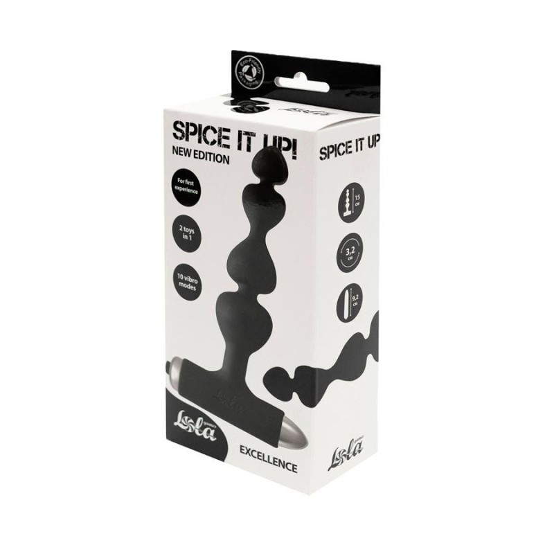 Vibrating Butt Plug Lola Excellence Black Vibrating Butt Plug Lola Excellence Black