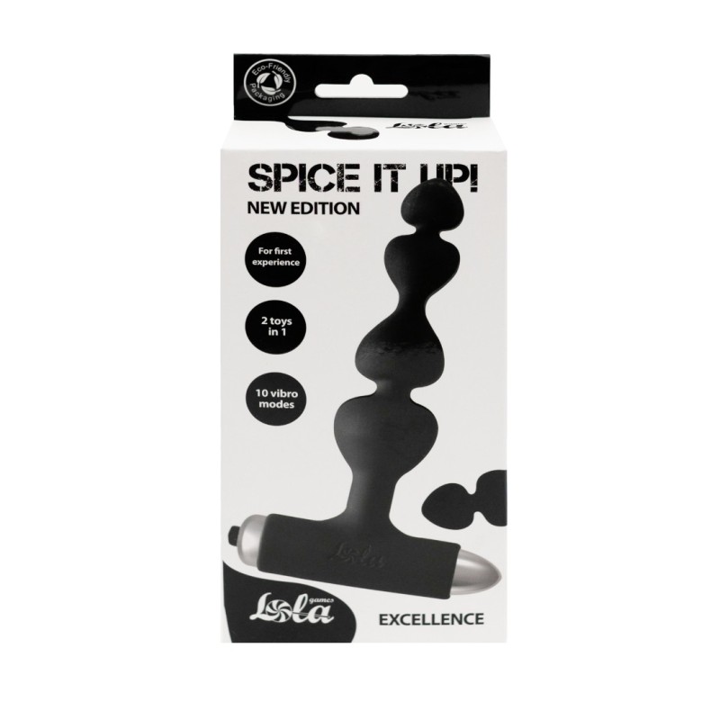 Vibrating Butt Plug Lola Excellence Black Vibrating Butt Plug Lola Excellence Black