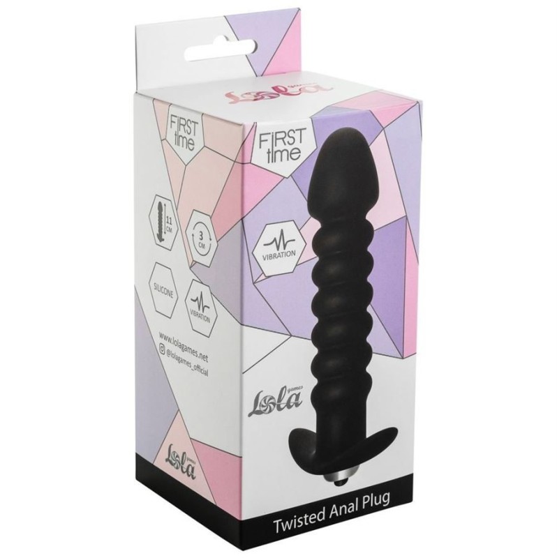 Vibrating Butt Plug Lola Twisted Black