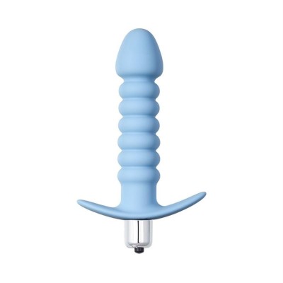 Vibrating Butt Plug Lola Twisted Blue  Vibrating Butt Plug Lola Twisted Blue