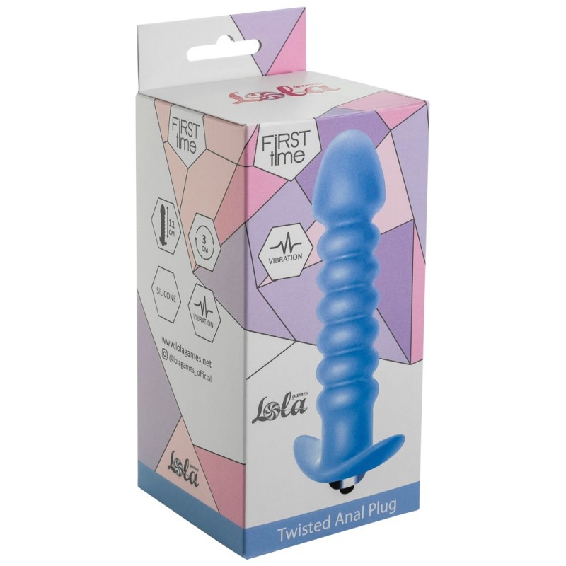 Vibrating Butt Plug Lola Twisted Blue 