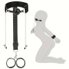 Ball Gag with Hand Cuffs and Nipple Clamps Black