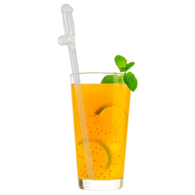 Glass Penis Straws Willy 4pcs
