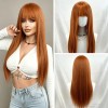 Love Market Long Wig with Bangs Copper Carmen Wigs