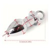 Love Market Κούφια Πρωκτική Σφήνα με Κούμπωμα Love Market 12cm Ασημί Σφήνες χωρίς δόνηση