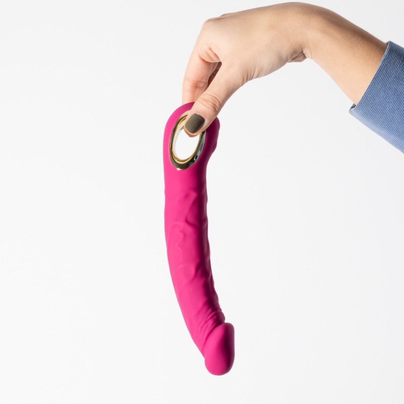 Realistic Vibrator Crushious Magnus Bend 22.5cm Pink