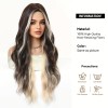 Καστανή Μακριά Κυματιστή Περούκα με Ξανθές Ανταύγιες Love Market Καστανή Μακριά Κυματιστή Περούκα με Ξανθές Ανταύγιες Περούκες