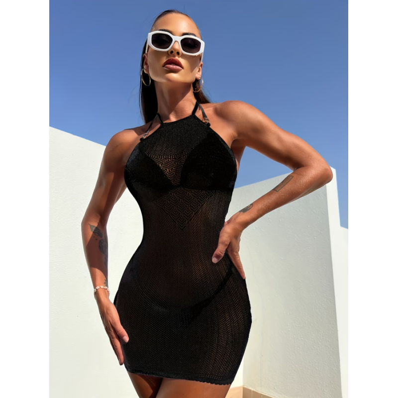 Love Market Halter Dress Sara Black Dresses