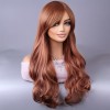Love Market Long Wavy Wig with Bangs Copper Wigs