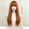 Love Market Long Wig with Bangs Copper Carmen Wigs