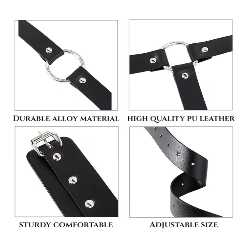 Love Market Collar & Wrist Cuffs Harness Love Market Black Restraints