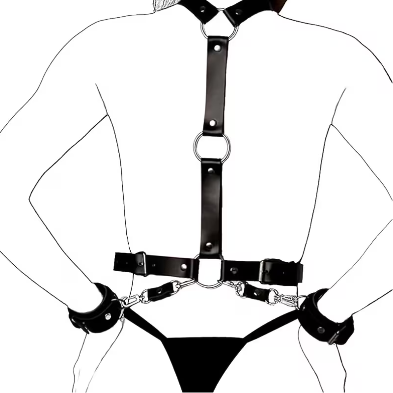 Love Market Collar & Wrist Cuffs Harness Love Market Black Restraints