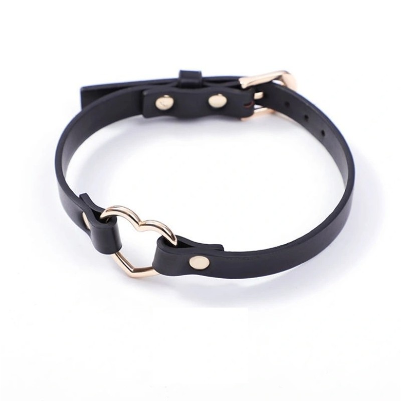 Mokko Toys Τσόκερ με Χρυσή Καρδιά Mokko Toys Μαύρο Chokers & Στέκες