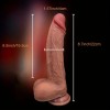 Realistic Heated Thrusting Vibrator With Suction Cup&App Control 22cm Nude