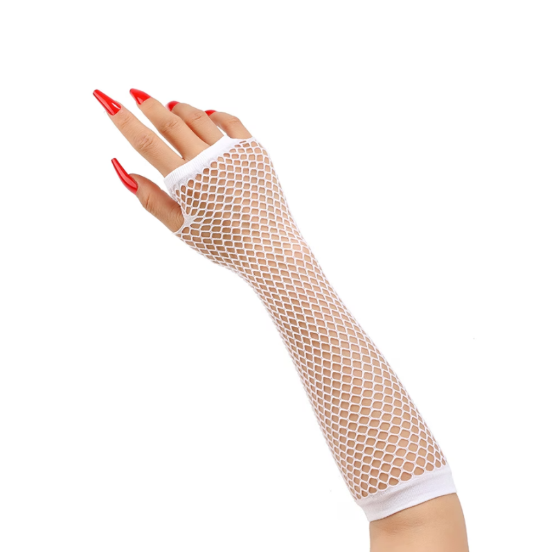 Love Market Fishnet Lace Gloves Love Market White Gloves
