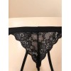 Mens Lace Garter Thong Love Market Black