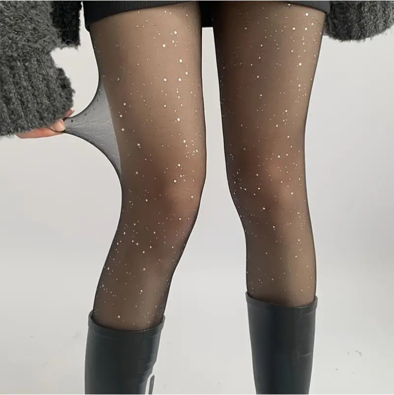 Sparkly Tights Love Market Black