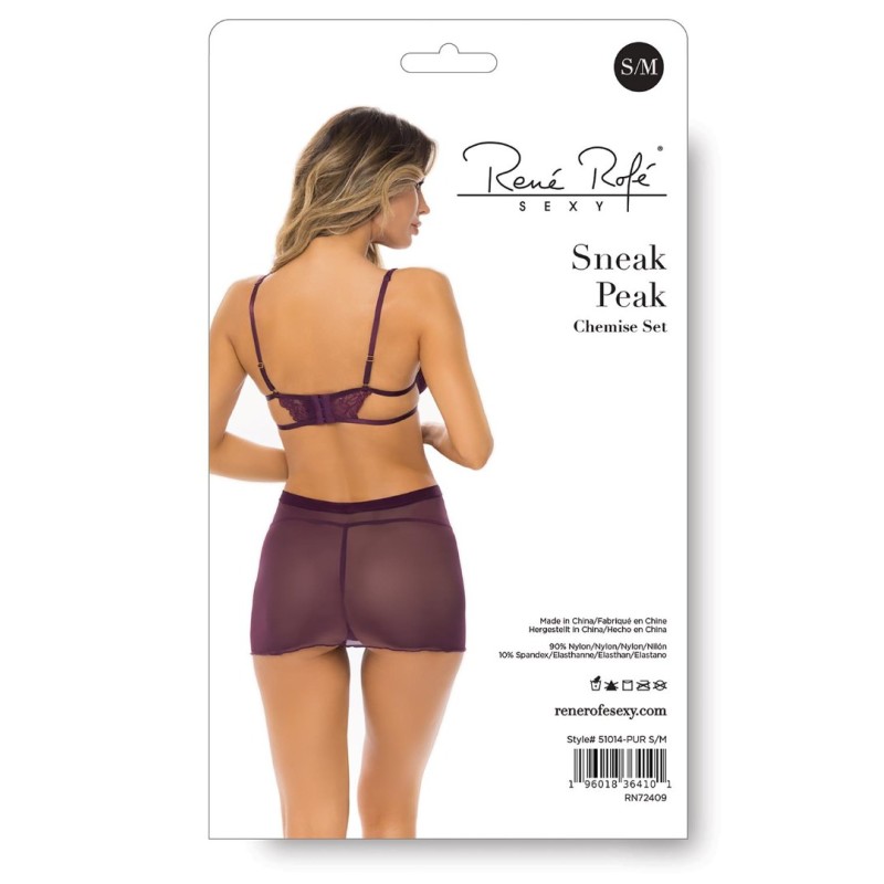 Babydoll Set Rene Rofe Sneak Peak Purple 