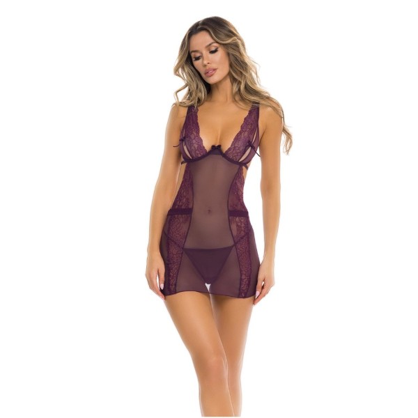 Babydoll Σετ Rene Rofe Sneak Peak Μοβ 