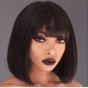 Straight Bob with Bangs Wig Brown