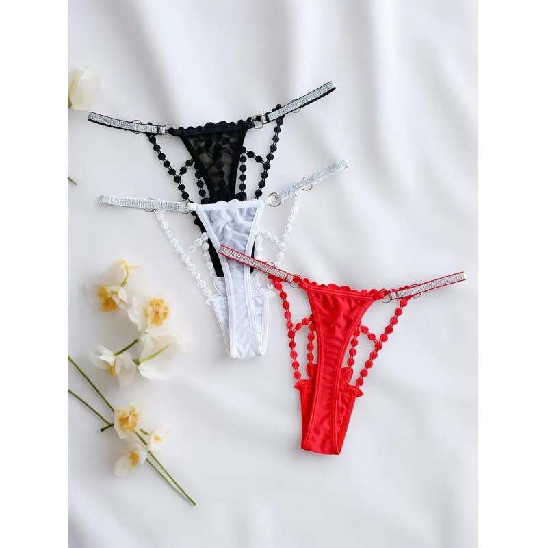 Lace String Set  Reva Heart 3pcs