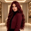 Love Market Μπορντό Μακριά Κυματιστή Περούκα Περούκες