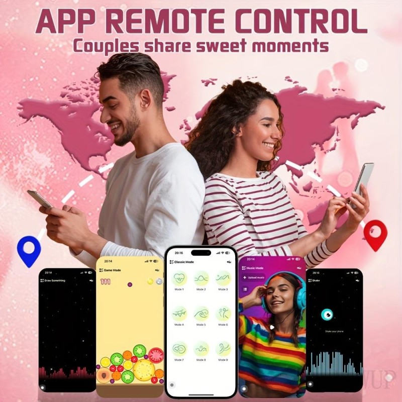 Love Market Κλειτοριδικός Δονητής με App Love Market Hector Ροζ Κλειτοριδικά