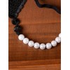 G-string with Pearl Chain Love You Black