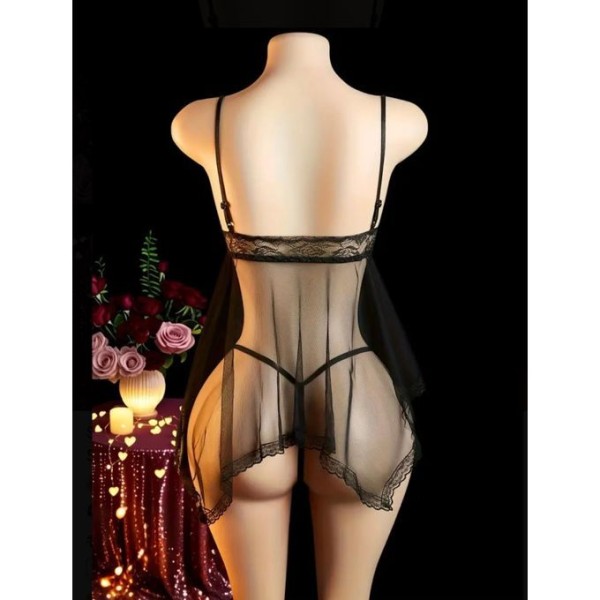 Babydoll & Thong Love Market Tina Black Babydoll & Thong Love Market Tina Black