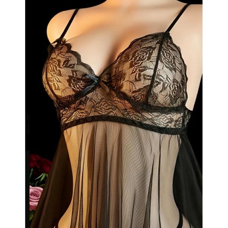 Babydoll & Thong Love Market Tina Black Love Market Babydoll & Thong Love Market Tina Black Babydolls